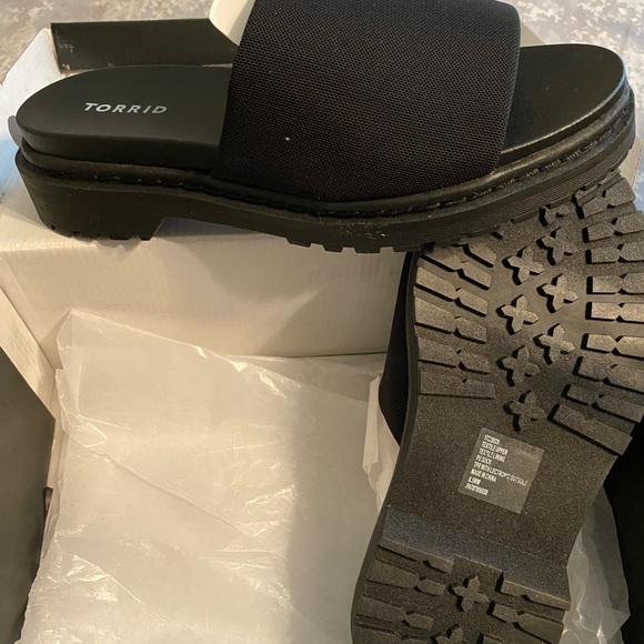 TORRID sip on chunky sandal! They sold out fast but they run alittle big - Picture 2 of 6